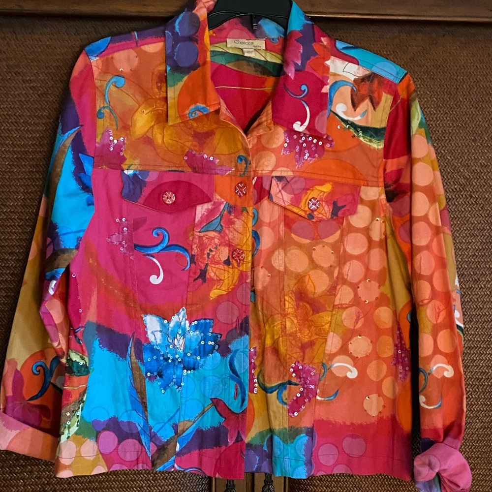 Bright Colored Denim (Cotton) Jacket